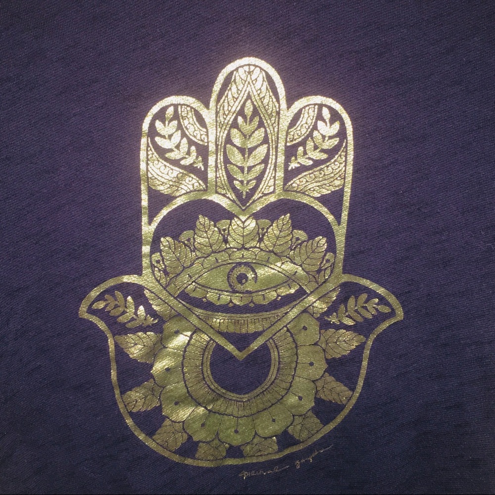 Spiritual Gangster Navy and Gold Sweatshirt - Picture 2 of 5